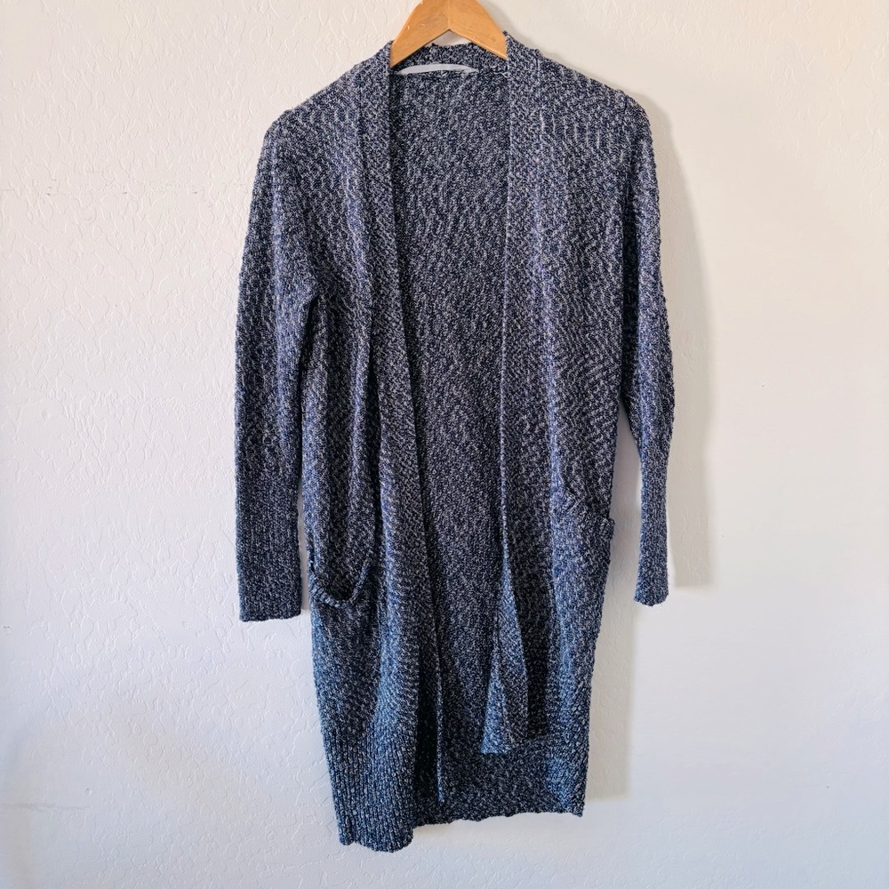 Athleta Women's Navy Blue‎ Open-Front Cardigan Sweater Duster